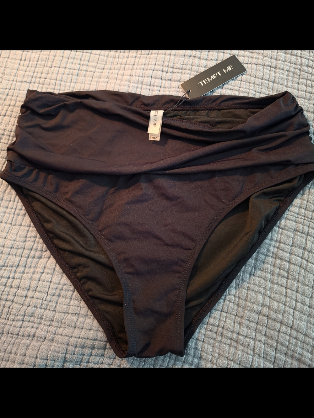 Tempt Me Black High Waist Bikini Bottom